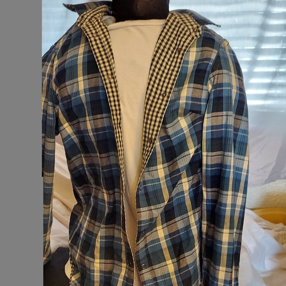 Reversible plaid button down - Picture 1 of 1